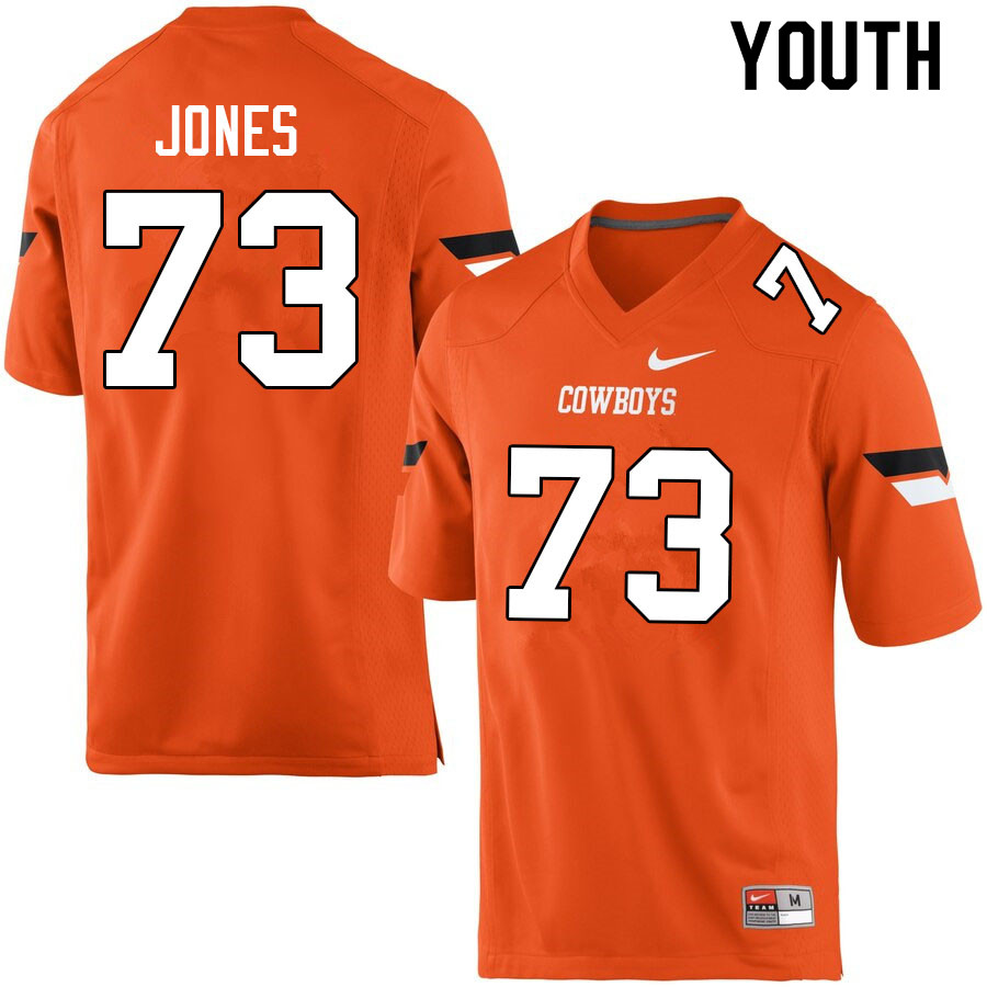 Youth #73 Darian Jones Oklahoma State Cowboys College Football Jerseys Sale-Orange